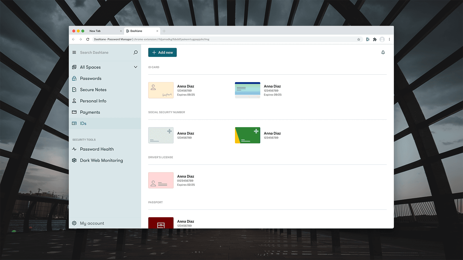 IDs in Dashlane's Web App