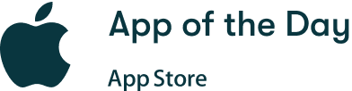 Apple logo highlighting Dashlane being named the App Store App of the Day