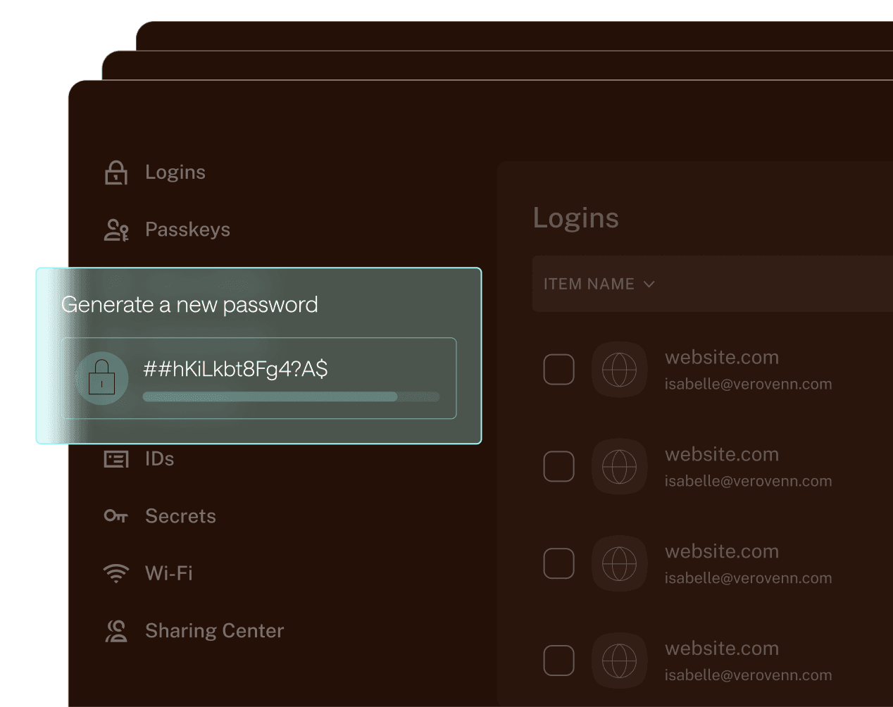 This image shows Dashlane’s ability to generate secure passwords for employees.