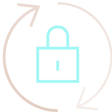 Lock with circle icon