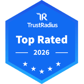 TrustRadius of top rated 2026 badge