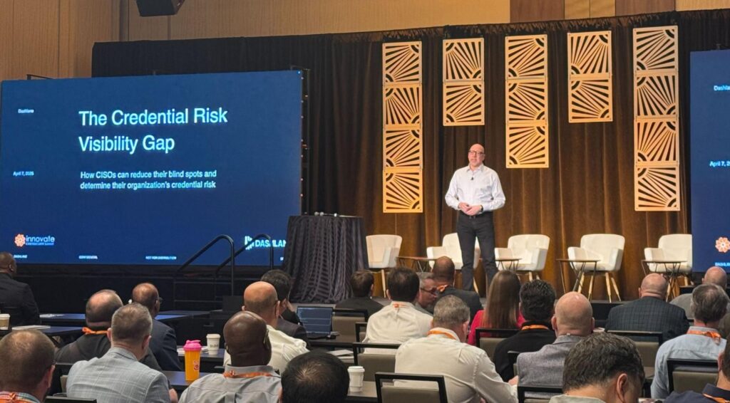 Dashlane’s Vice President of Product Management, Kevin Bardos, gives a talk titled “The Credential Risk Visibility Gap” to 124 CISOs and cybersecurity execs at Innovate Nashville in April of 2025.