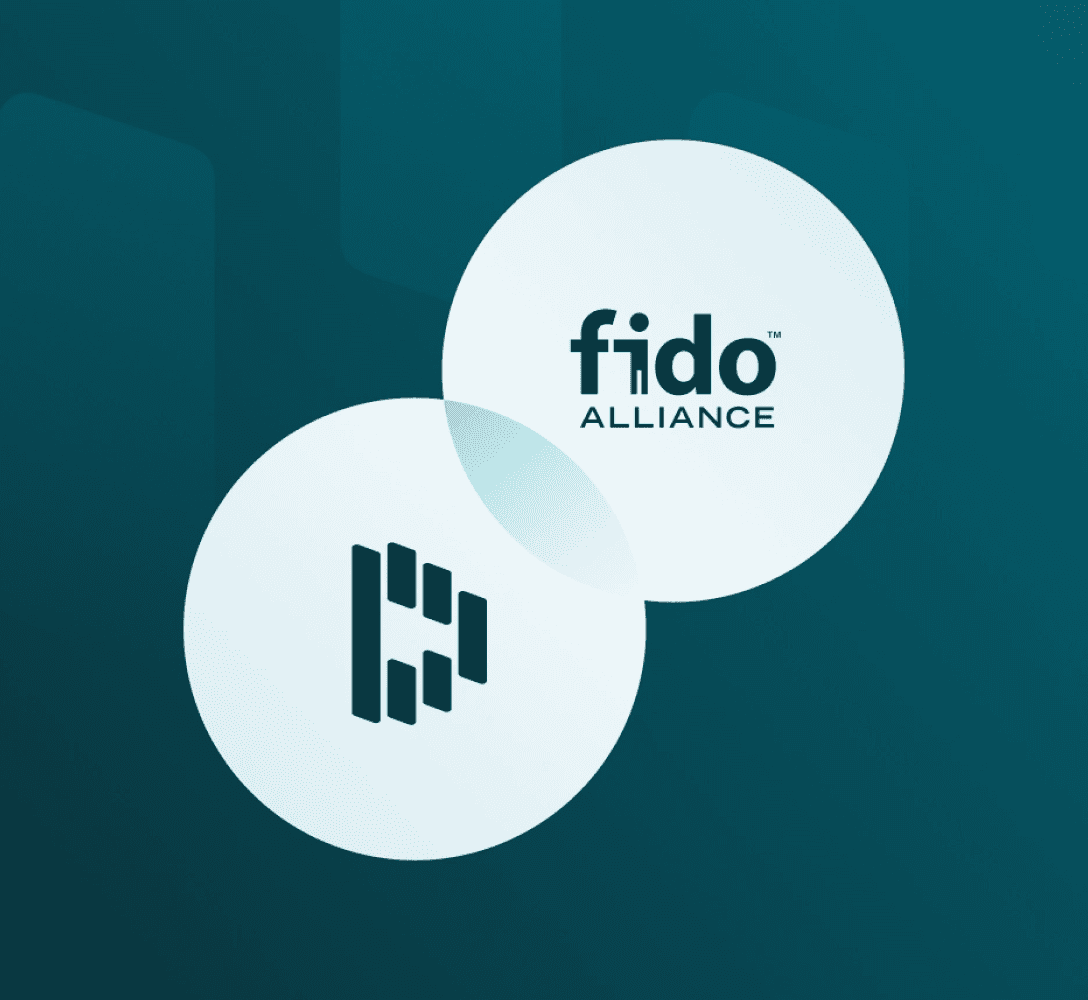 Dashlane and FIDO alliance logos featured within overlapping circles