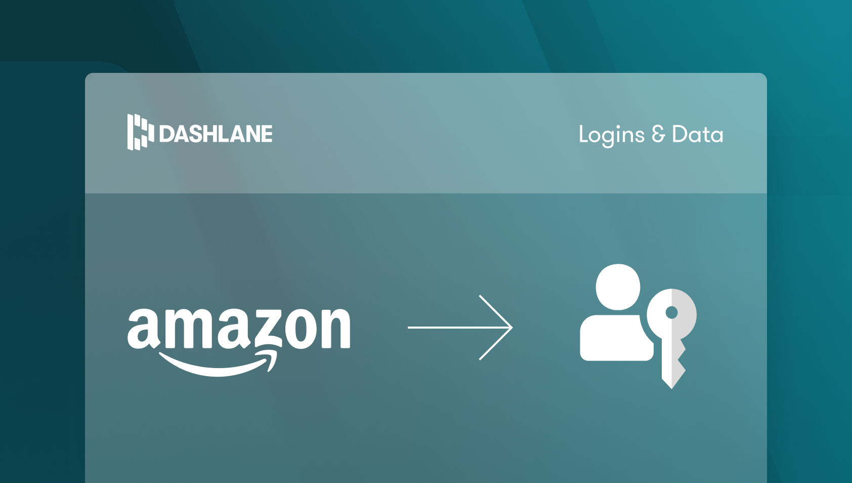 Amazon logo and a key icon representing logging in with a passkey.