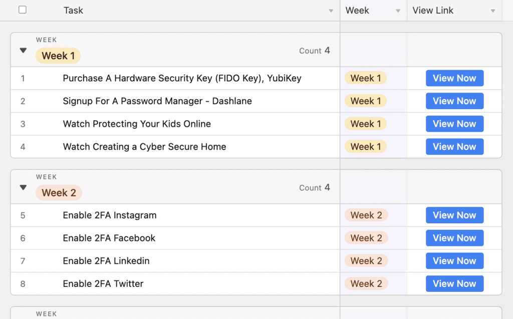 Personal Security Posture Improvement Plan #1.