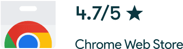 Chrome Web Store logo highlighting Dashlane’s rating of 4.7 out of 5 stars