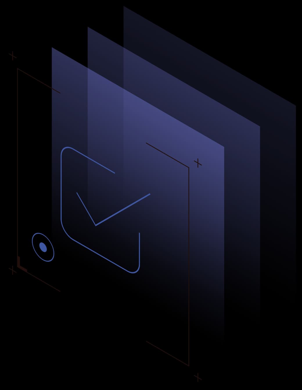 Illustration representing how Dashlane creates secure passwords and usernames.