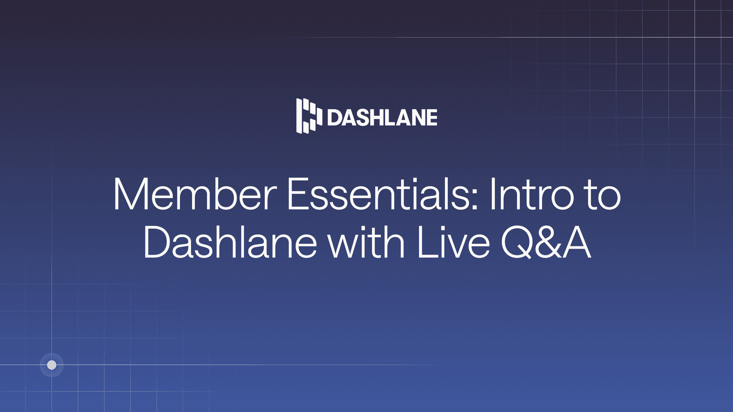 A green and blue background with three blue slanted rectangles in the middle. A white Dashlane logo is overlaid on top.