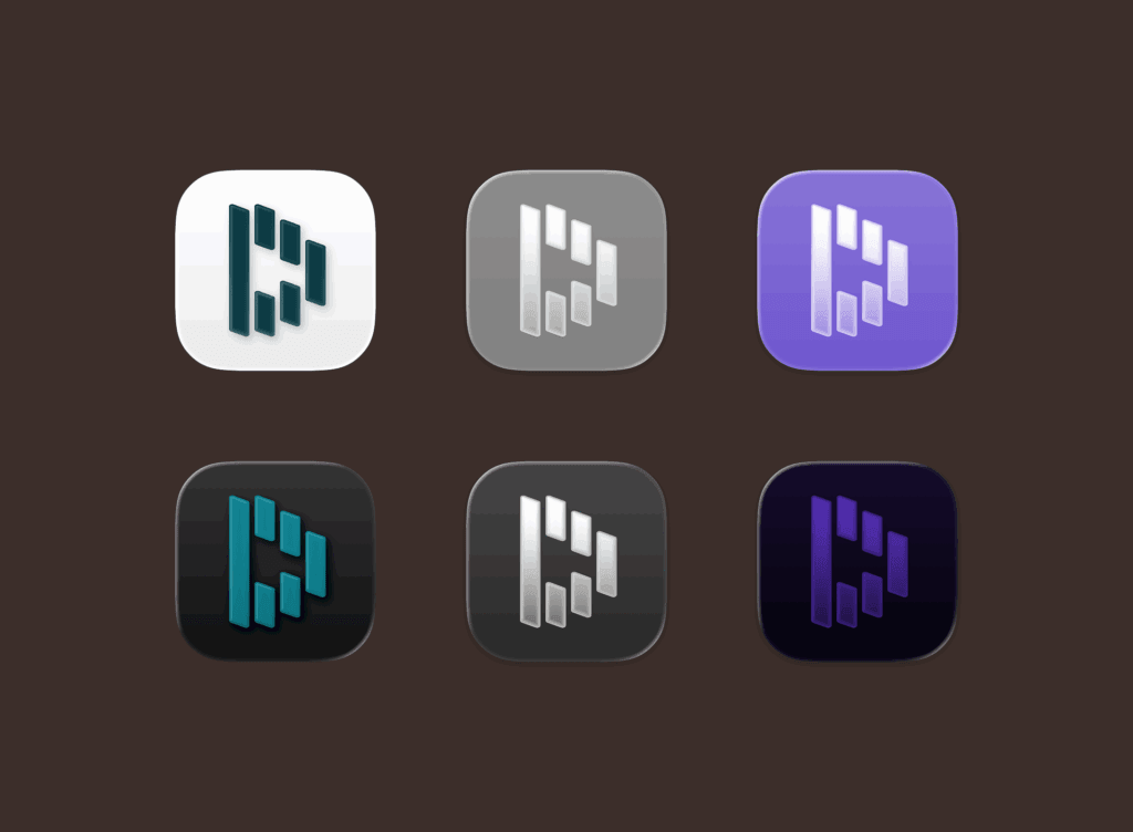 Image shows 6 Dashlane icons in the new Liquid Glass design language.