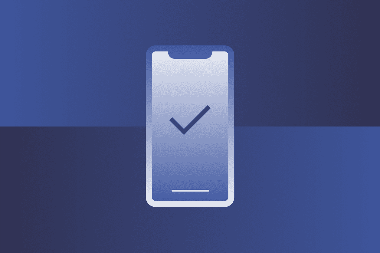 A green and blue background with three blue slanted rectangles in the middle. A white Dashlane logo is overlaid on top.