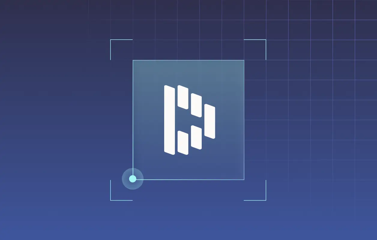 A green and blue background with three blue slanted rectangles in the middle. A white Dashlane logo is overlaid on top.