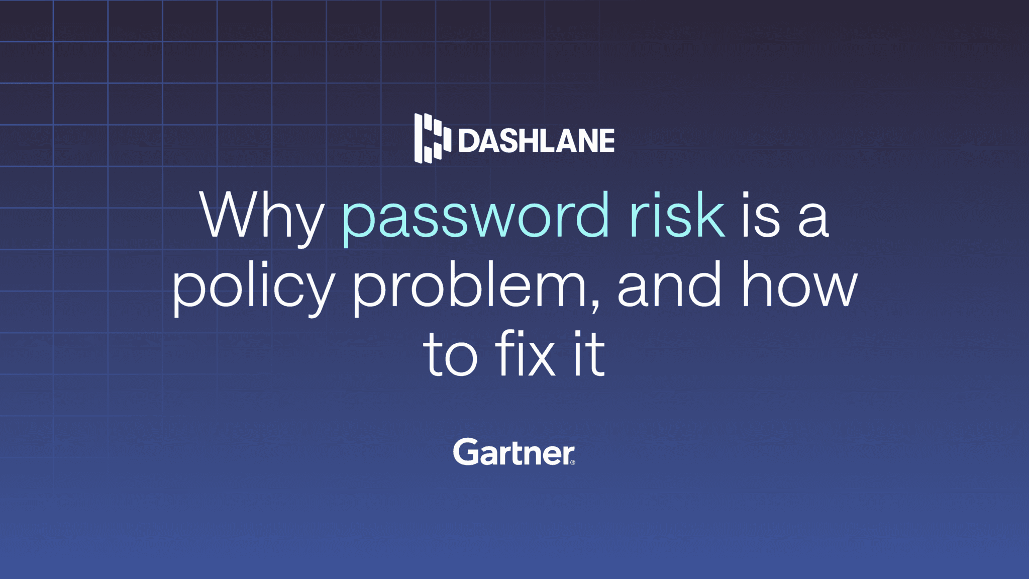A green and blue background with three blue slanted rectangles in the middle. A white Dashlane logo is overlaid on top.