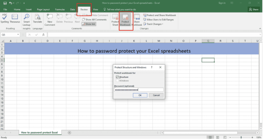 Excel Spreadsheets: How to Password Protect Your Excel Files